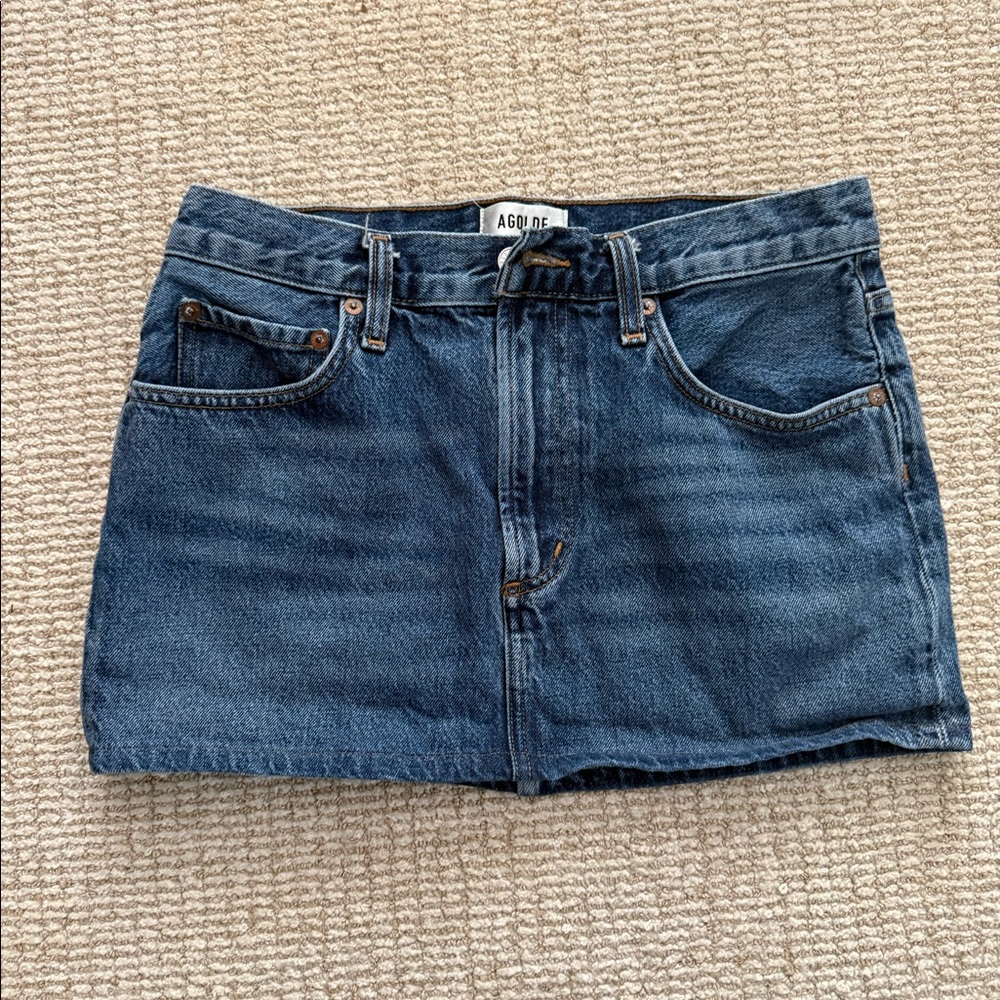Agolde denim mini skirt